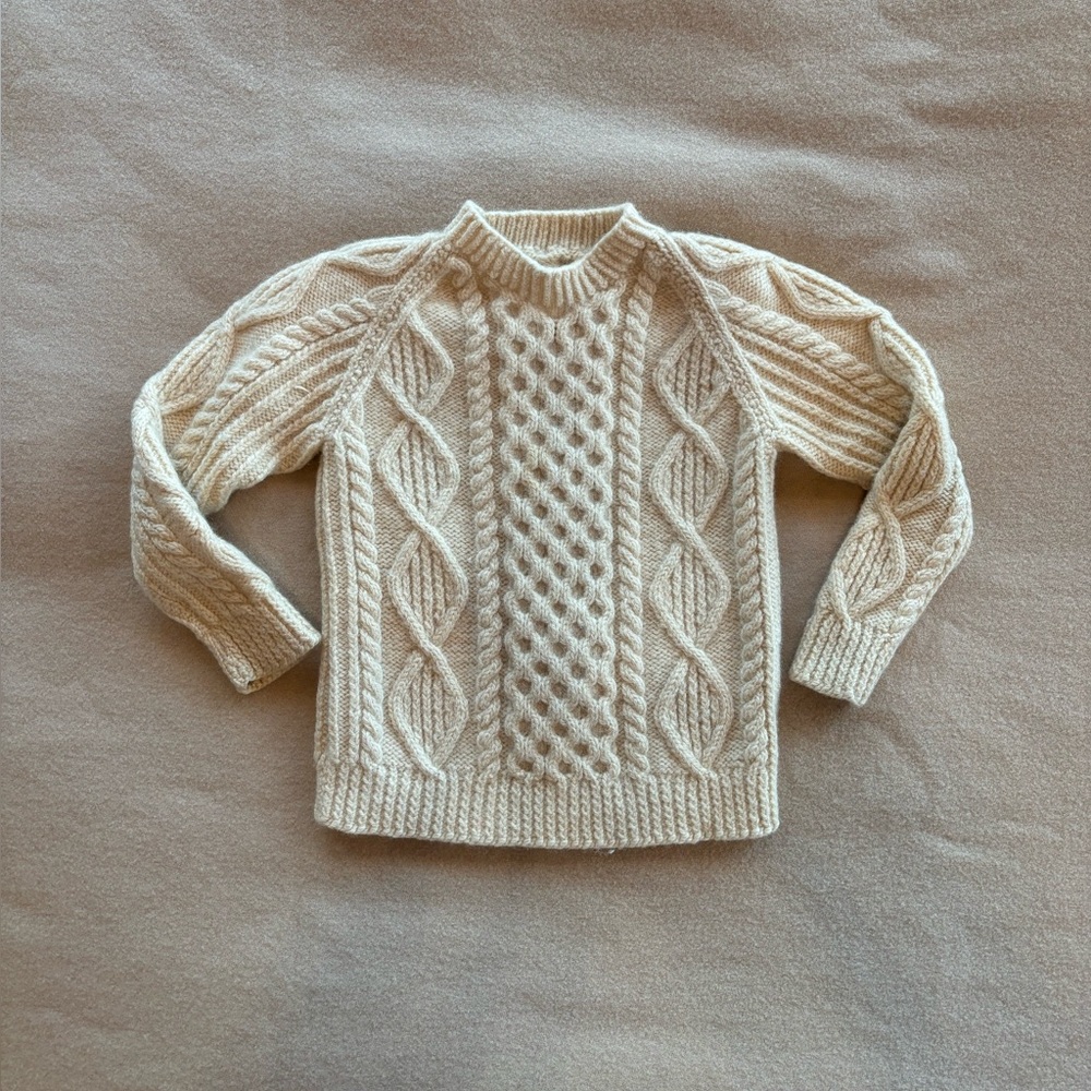 Vintage Child’s Wool Fisherman Sweater